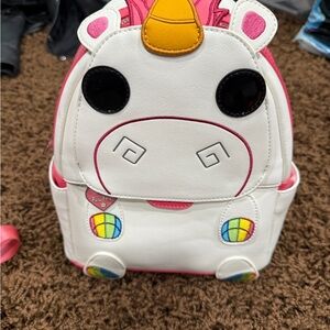 Loungefly Unicorn Backpack - White, Pink, and Yellow